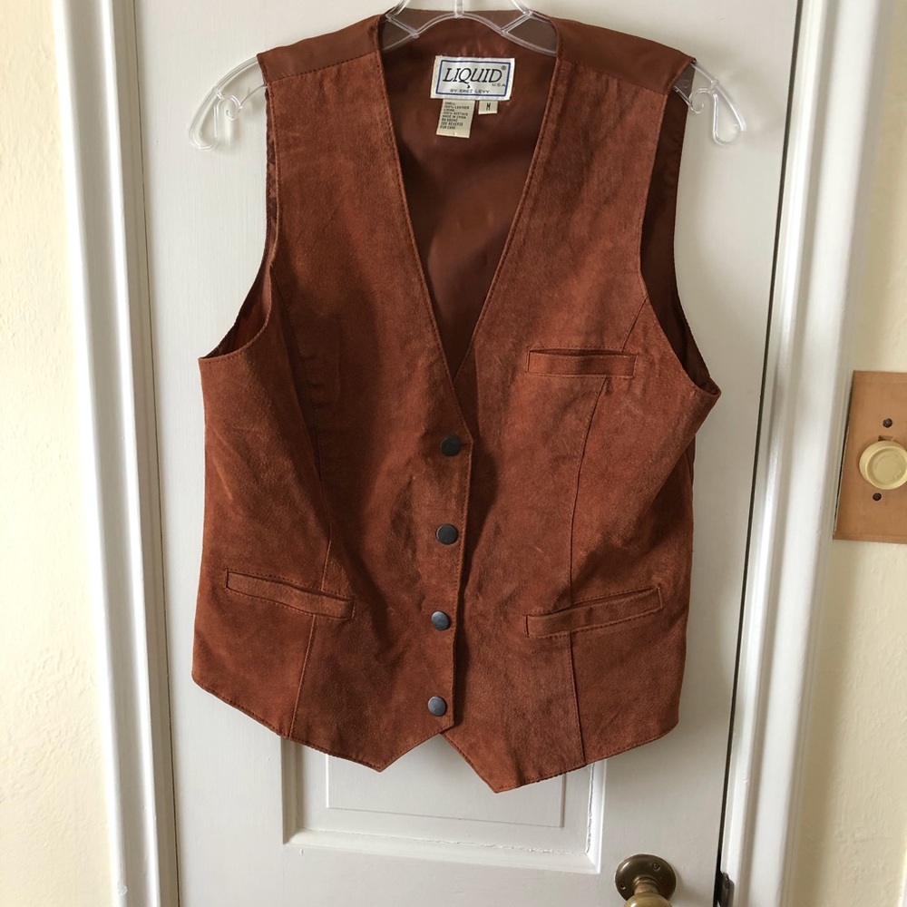 Erez Levy Leather Vest Cowgirl Style